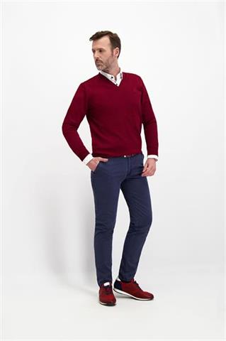 Granatowe spodnie męskie chinos 64161 - 248041