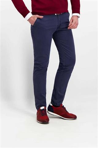 Granatowe spodnie męskie chinos 64161 - 248051
