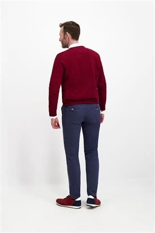 Granatowe spodnie męskie chinos 64161 - 248061