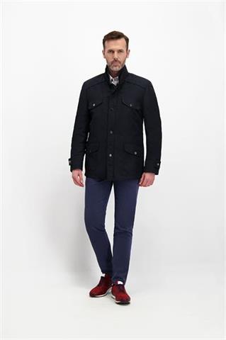 Granatowa kurtka męska z ozdobnymi kieszeniami 11102 - 248121