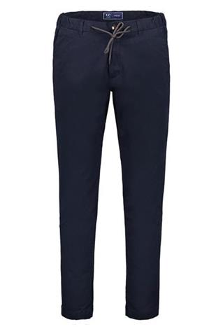 Granatowe spodnie chino z gumką w pasie 60177 - 269001