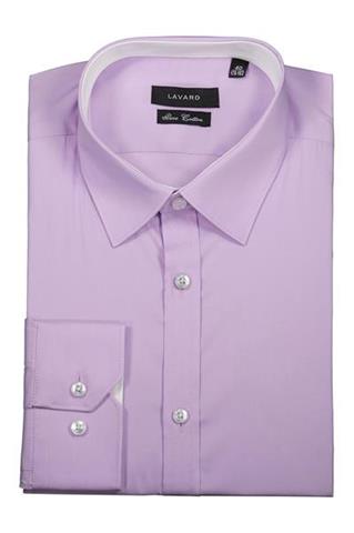 Jednolita koszula męska w odcieniu fioletu 92545 - 270001