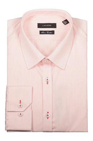 Elegancka koszula męska w czerwony prążek 92528 - 271811
