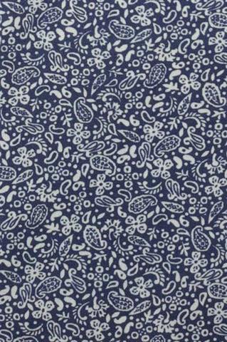 Granatowa koszula w biały wzór 91116 - 272401