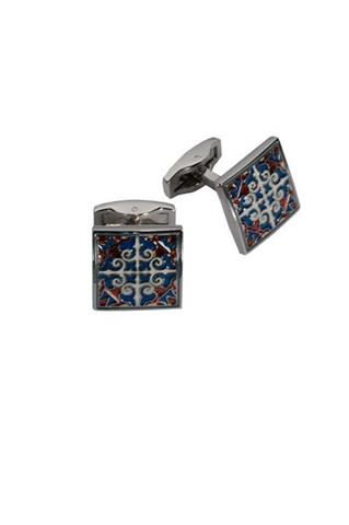 Kwadratowe spinki z ornamentem 57386 - 273231