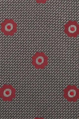 Krawat męski w bordowe kwiatki 57381 - 273531