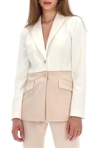 Elegancka marynarka damska ecru 58242 - 273901