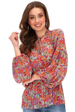 Elegancka bluzka damska z balonowymi rękawami 58244 - 274181