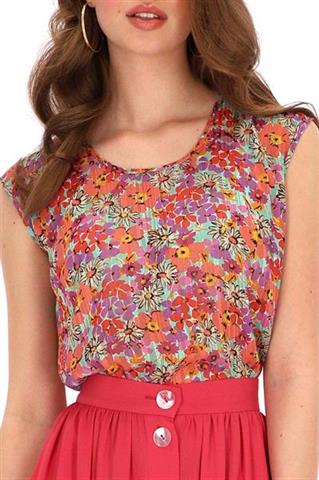 Top damski w kwiatowy wzór 58246 - 274251