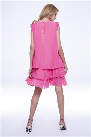 Plisowana sukienka w odcieniu różu 58271 - 274911