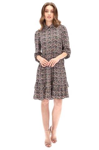 Krótka sukienka w drobny kwiatowy wzór 58259 - 275501