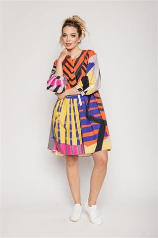 Luźna sukienka z bufiastym rękawem 58285 - 276811