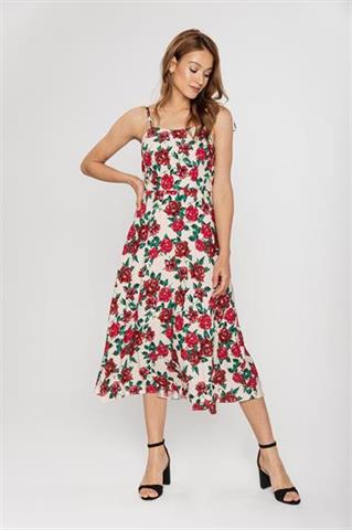 Sukienka midi w kwiaty 58292 - 276961