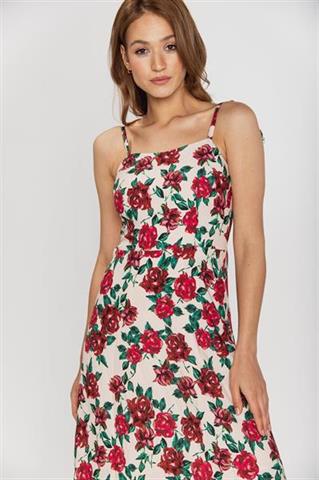 Sukienka midi w kwiaty 58292 - 276981