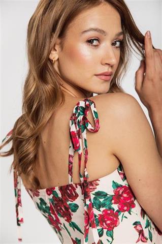 Sukienka midi w kwiaty 58292 - 277001