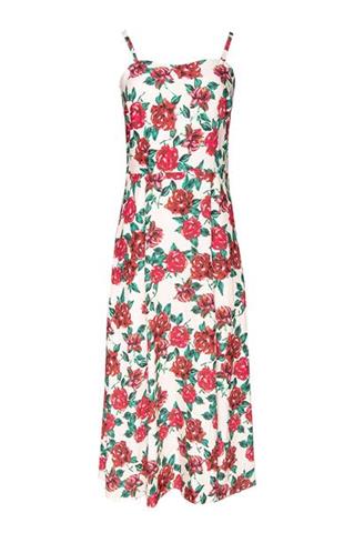 Sukienka midi w kwiaty 58292 - 277021