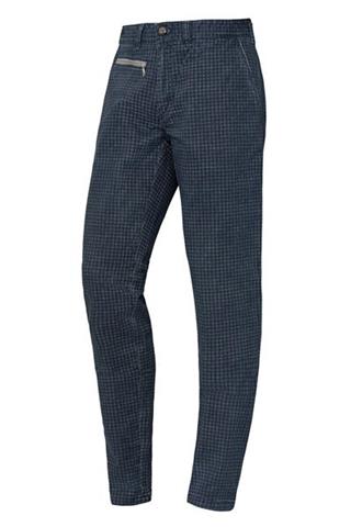 Granatowe spodnie w pepitkę chinos 64495 - 27931