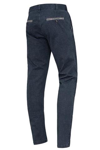 Granatowe spodnie w pepitkę chinos 64495 - 27981