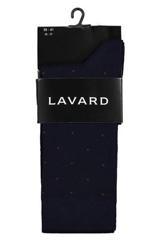 Granatowe skarpety męskie w małe kropki 73988 - 283401