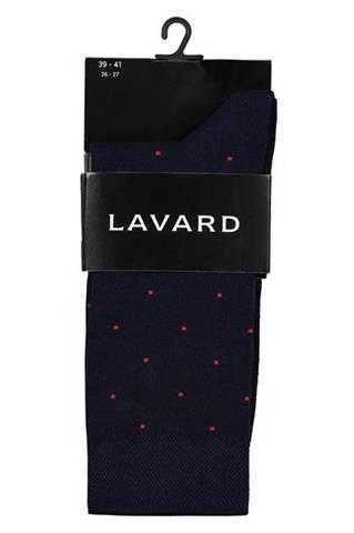 Granatowe skarpety męskie w małe kropki 73991 - 283431