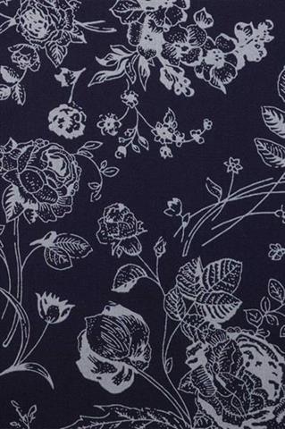 Granatowa koszula męska w kwiatowy wzór 93216 - 287371