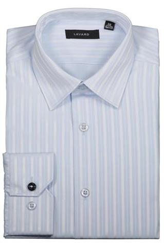 Koszula męska w błękitne paski 90030 - 288271