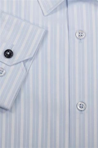Koszula męska w błękitne paski 90030 - 288291