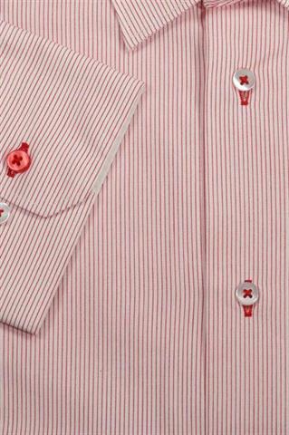 Koszula męska w czerwone prążki 91016 - 288461