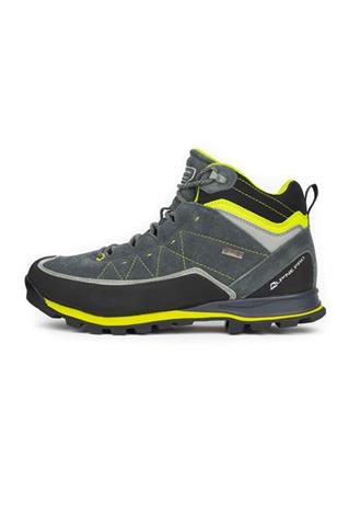 Szare buty outdoorowe męskie z żółtymi elementami 58470 - 289331