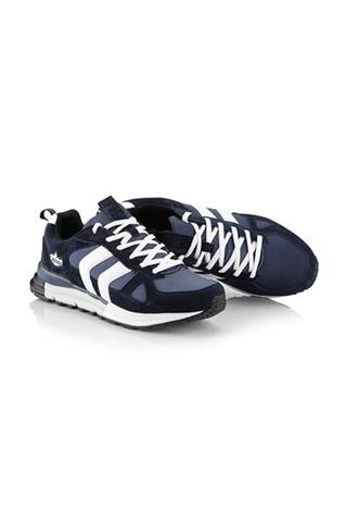 Skórzane sneakersy męskie w odcieniu granatu 58468 - 290661