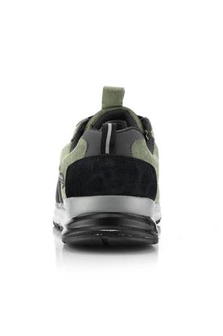 Skórzane sneakersy męskie w odcieniu zieleni 58467 - 290781