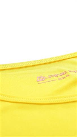 Żółta koszulka damska z nadrukiem 58302 - 293381