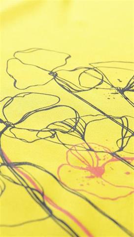 Żółta koszulka damska z nadrukiem 58302 - 293391