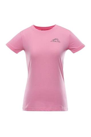 Różowy t-shirt damski z haftem 58310 - 294841