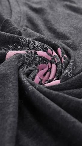 Granatowy t-shirt damski V-neck 58313 - 295581