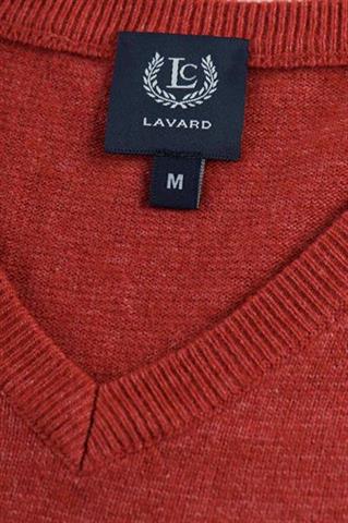 Malinowy sweter V-Neck  Rosso 72752 - 29651