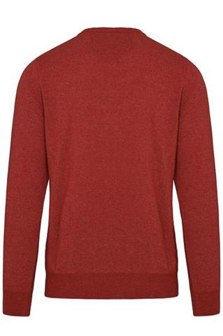 Malinowy sweter V-Neck  Rosso 72752 - 29661