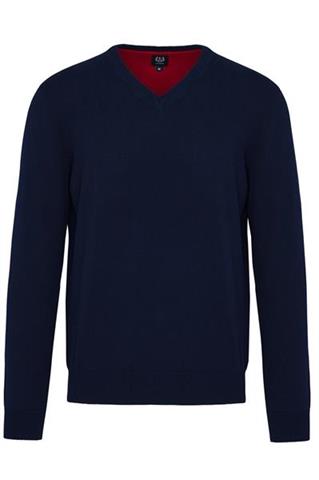 Granatowy sweter V-Neck 72753 - 29671