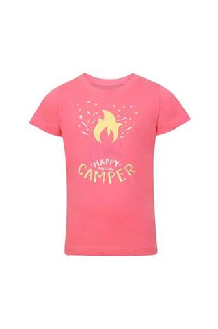 Różowy t-shirt dziecięcy z nadrukiem 58430 - 297421