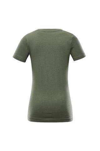 Oliwkowy t-shirt dziecięcy z nadrukiem 58432 - 297761