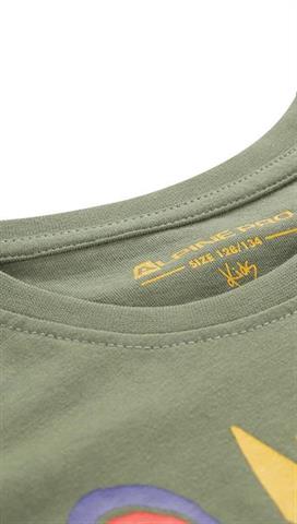 Oliwkowy t-shirt dziecięcy z nadrukiem 58432 - 297781