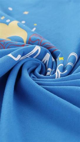 Niebieski t-shirt dziecięcy z nadrukiem 58433 - 297971