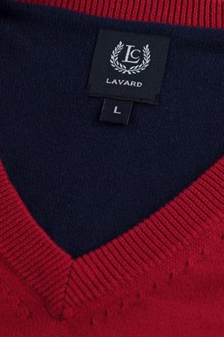 Czerwony sweter V-Neck 72755 - 29801
