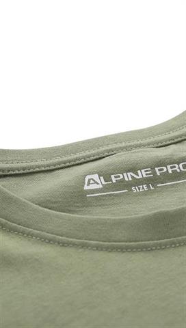 Oliwkowy t-shirt męski z nadrukiem 58366 - 298601