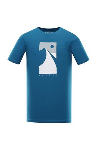 Niebieski t-shirt męski z nadrukiem 58368 - 298921