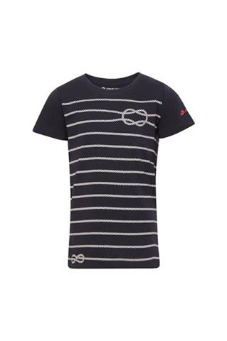 Granatowy t-shirt dziecięcy w marynarskim stylu 58454 - 299301