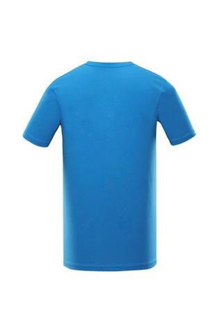 Niebieski t-shirt męski z nadrukiem 58370 - 299351