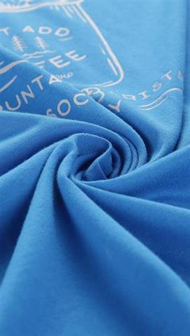 Niebieski t-shirt męski z nadrukiem 58370 - 299441