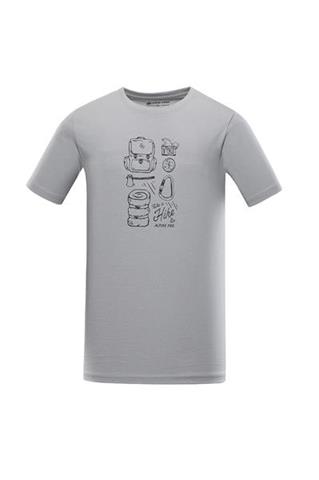 Jasnoszary t-shirt męski 58371 - 299521