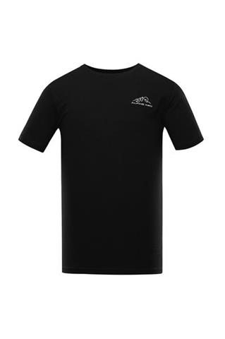 Czarny t-shirt męski z haftem 58372 - 299701